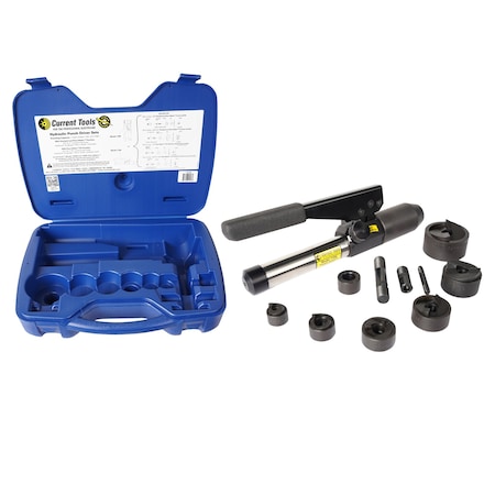 Current Tools 1/2" to 2" Straight Hydraulic Punch Driver Knock-Out Set 170PM